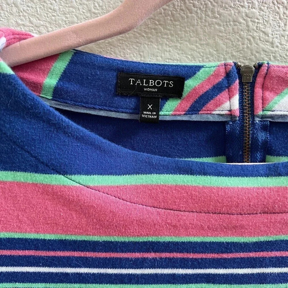 Talbots T-Shirt Women Plus Stripped Shirt Dress Multicolor Size X - Picture 5 of 5